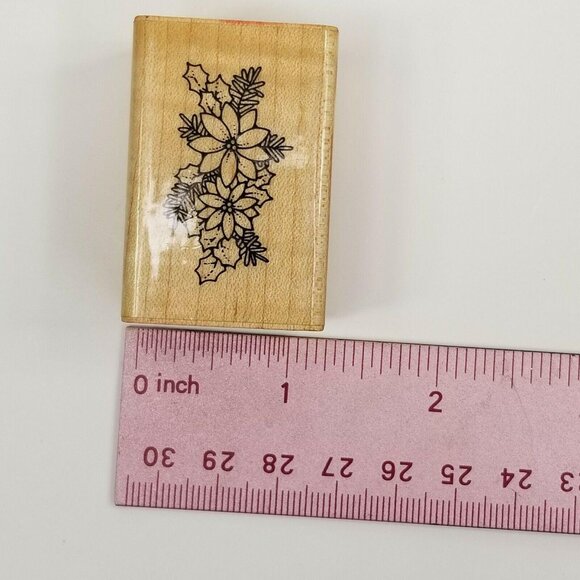 Hero Arts 1985 Vintage Rubber Stamp Flowers and Leaves Wood Crafts Scrapbooking - Picture 8 of 8